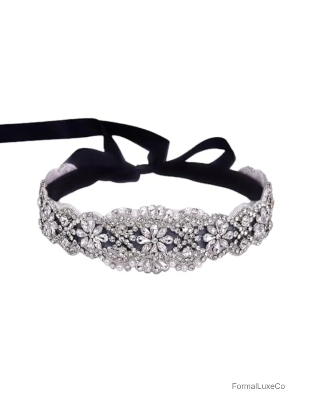Crystal Thin Wedding Belt Sash, Rhinestone Bridal Belt for Dress Accessories